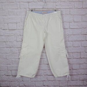Tommy Jeans White Cargo Capris Crop Pants 7